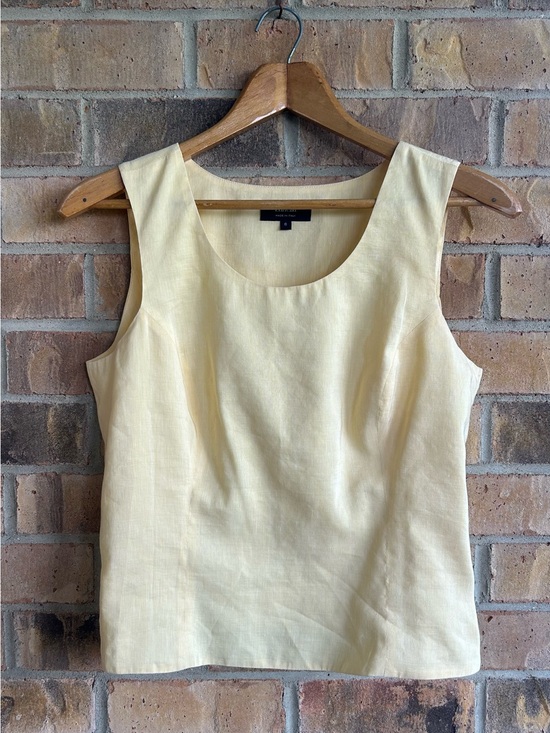 Zanella Tops - Zanella Butter Yellow Linen-Silk Top Made in Italy Size 8